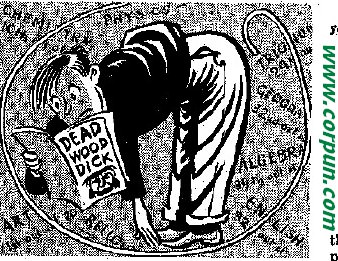 Cartoon of schoolboy bending over for the cane