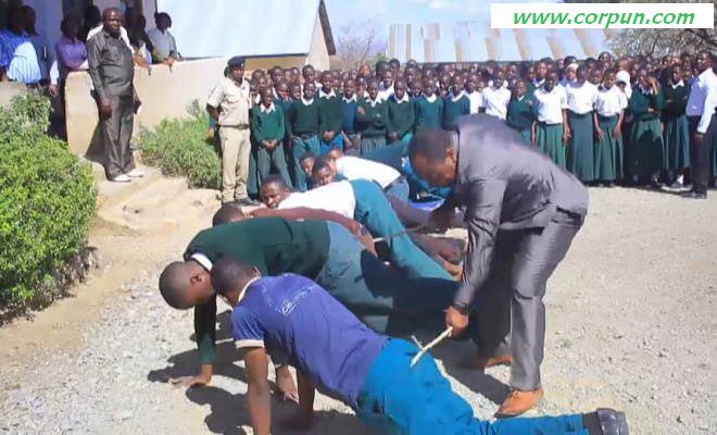 Mass caning of schoolboys in Tanzania
