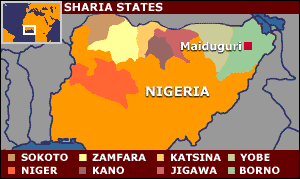 Map of Nigerian states