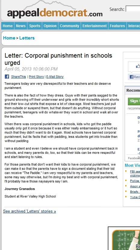 Argumentative Essay: Should Corporal Punishment Have a Place in Education?