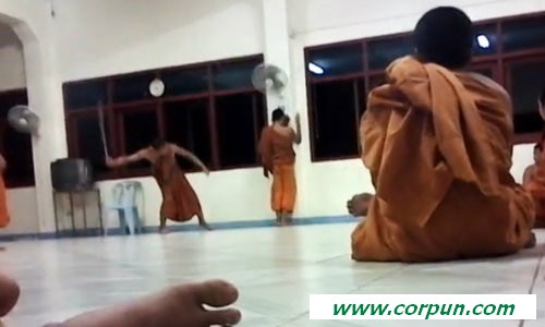 Caning of teenage novice monk