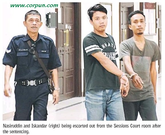 Nasiruddin and Iskandar after sentencing