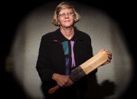 Ms Barton with her paddle