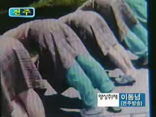 Korean schoolgirls bending for punishment