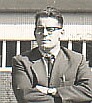 Top bloke, with a size 16 plimsoll: Mr Don Wood in 1962