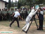 Malaysia: dummy caning demonstration - Click to enlarge