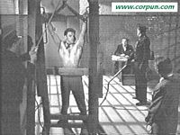 UK: staged reconstruction of a prison flogging - Click to enlarge