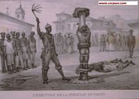 Whipping of slave in Brazil: CLICK TO ENLARGE