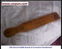 Old School Paddle Board of Correction 1: CLICK TO ENLARGE