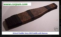 Old paddle with names: CLICK TO ENLARGE