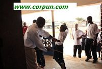Punishment at Liberian school: CLICK TO ENLARGE
