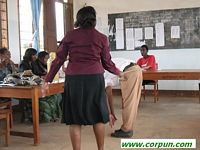 Class room caning in Tanzania: CLICK TO ENLARGE