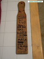 School paddle with names: CLICK TO ENLARGE